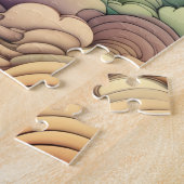 Rainbow Gradient Ripples Legpuzzel (Zijkant)