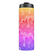 Rainbow Gradient Slime Drip Thermosbeker (Voorkant)
