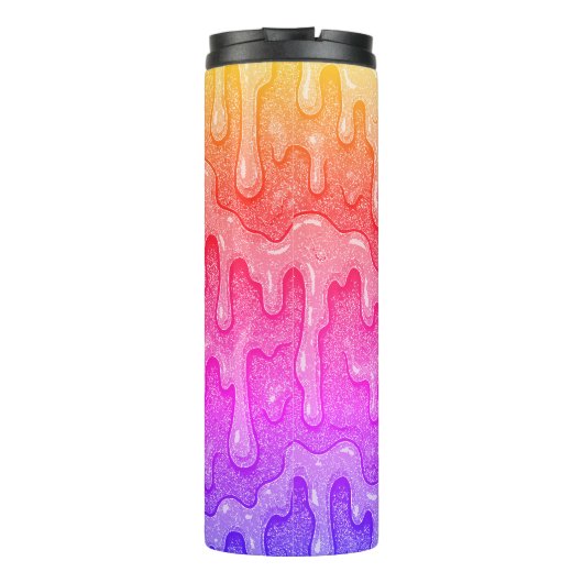 Rainbow Gradient Slime Drip Thermosbeker (Achterkant)