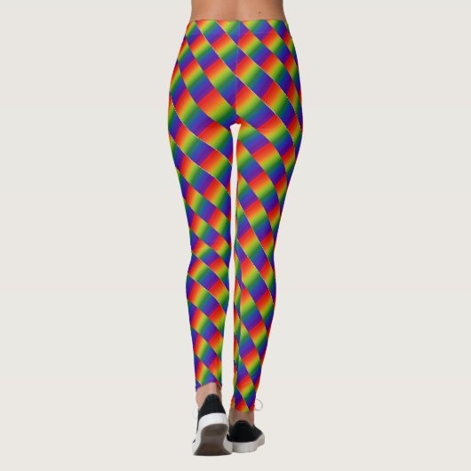 Rainbow Gradient Striped Pattern Leggings (Achterkant)