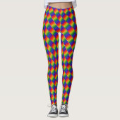 Rainbow Gradient Striped Pattern Leggings (Voorkant)