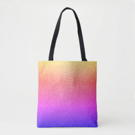 Rainbow Gradient Textured Look Modern Tote Bag