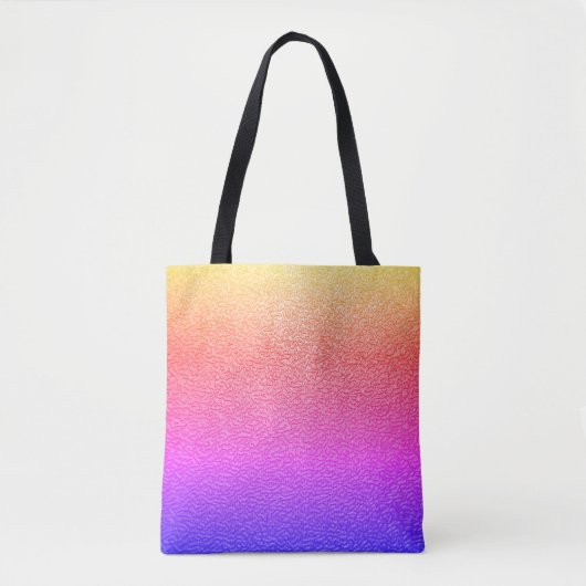 Rainbow Gradient Textured Look Modern Tote Bag (Voorkant)