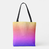 Rainbow Gradient Textured Look Modern Tote Bag (Achterkant)