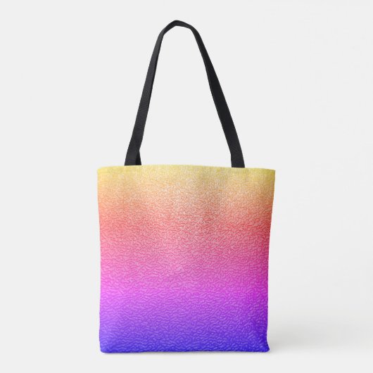 Rainbow Gradient Textured Look Modern Tote Bag (Achterkant)