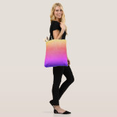 Rainbow Gradient Textured Look Modern Tote Bag (Op model)