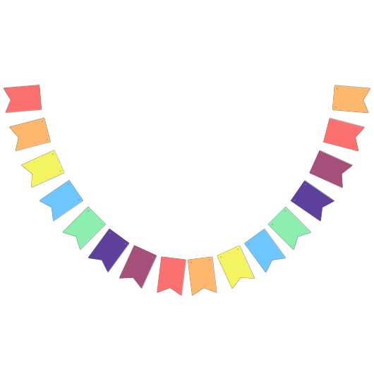 Rainbow Gradient Thema Party Bunting Banner Vlagge (Alle)