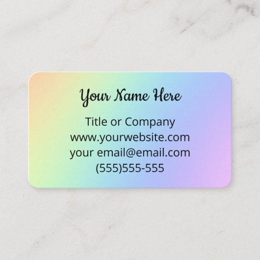  Rainbow Gradient Visitekaartjes (Voorkant)