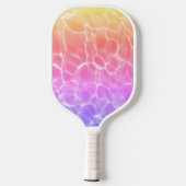 Rainbow Gradient Zwembad Foto Chique Monogram Pickleball Paddle (Achterkant)