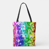 Rainbow Graffiti-Canvas tas (Achterkant)