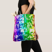 Rainbow Graffiti-Canvas tas (Dichtbij)