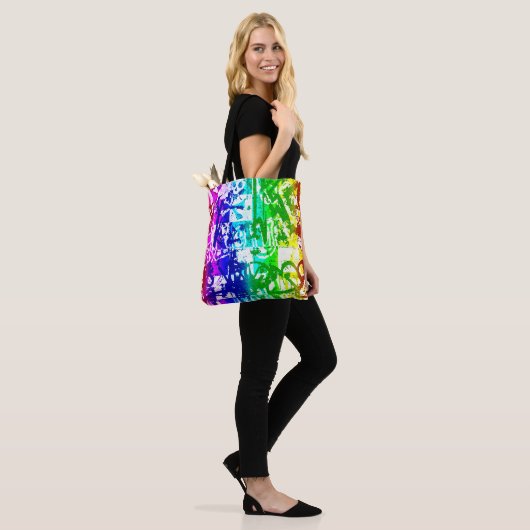 Rainbow Graffiti-Canvas tas (Op model)