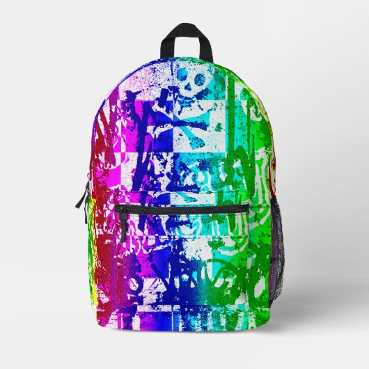 Rainbow Graffiti School Bag Bedrukte Rugzak (Voorkant)
