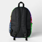 Rainbow Graffiti School Bag Bedrukte Rugzak (Achterkant)