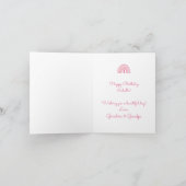 Rainbow Granddochter First Birthday Card Kaart (Binnen)