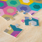 Rainbow Granny Honecomb Hexagon Pattern Legpuzzel (Zijkant)