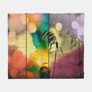 Rainbow Grass Drama Fleece Blanket Deken