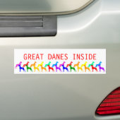 Rainbow Great Danes Bumpersticker (Op auto)