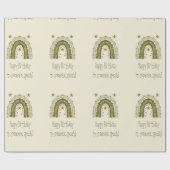 Rainbow Green Gold Happy Birthday Iemand speciaal Cadeaupapier (Vlak)