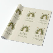 Rainbow Green Gold Happy Birthday Iemand speciaal Cadeaupapier (Uitgerold)