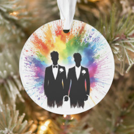 Rainbow Grooms Eerste Kerstdag Ornament