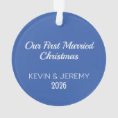 Rainbow Grooms Eerste Kerstdag Ornament (achterkant)