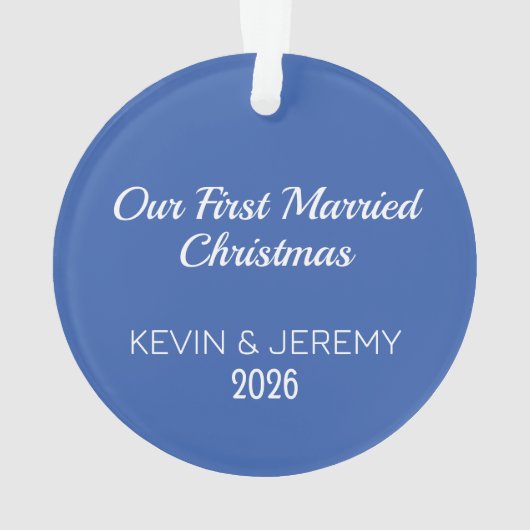 Rainbow Grooms Eerste Kerstdag Ornament (achterkant)