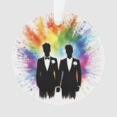 Rainbow Grooms Eerste Kerstdag Ornament (voorkant)