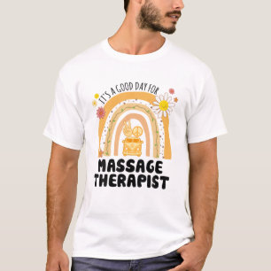 Rainbow Groovy Peace Massage Therapist T-shirt