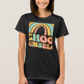 Rainbow Groovy School Counselor Guidance Teacher S T-shirt (Voorkant)
