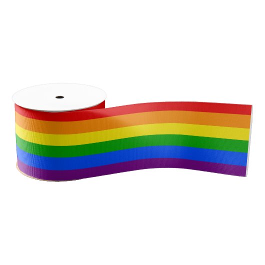 "RAINBOW" GROSGRAIN LINT (Spoel)