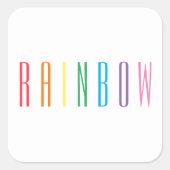RAINBOW Grote Vierkante Stickers (Voorkant)
