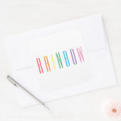 RAINBOW Grote Vierkante Stickers (Envelop)