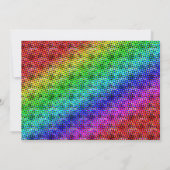 Rainbow Grunge Halftone Party Club Uitnodiging (Achterkant)