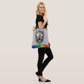 Rainbow Grunge Skull Grey Zonnebril Gay Pride Tote Bag (Op model)