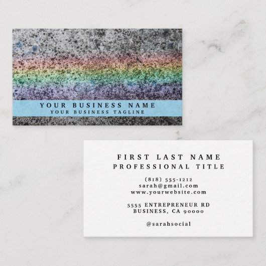 Rainbow Grunge Visitekaartje (Voorkant / Achterkant)