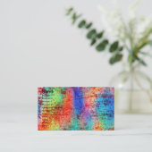 Rainbow Grunge Visitekaartje (Staand voorkant)