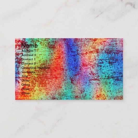 Rainbow Grunge Visitekaartje (Voorkant)