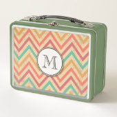 Rainbow Grunge Zigzag Chevrons Lunch Box (Voorkant)