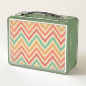 Rainbow Grunge Zigzag Chevrons Lunch Box (Achterkant)