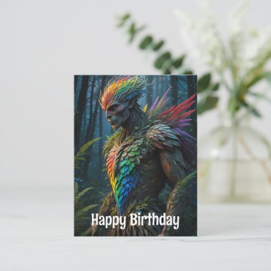 Rainbow Guardian of the Forest Briefkaart (Staand voorkant)