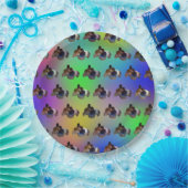 Rainbow Guinee Pigs Pattern, Birthday Borden Papieren Bordje (Feest)