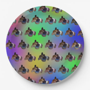 Rainbow Guinee Pigs Pattern, Birthday Borden Papieren Bordje