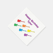 Rainbow Guitar Paper Napkins Servetten (Hoek)