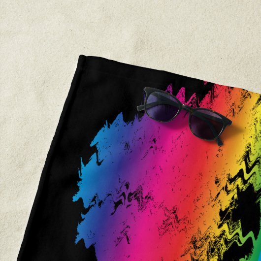 Rainbow Guitar Scene - Handtekening Strandlaken (In situ)