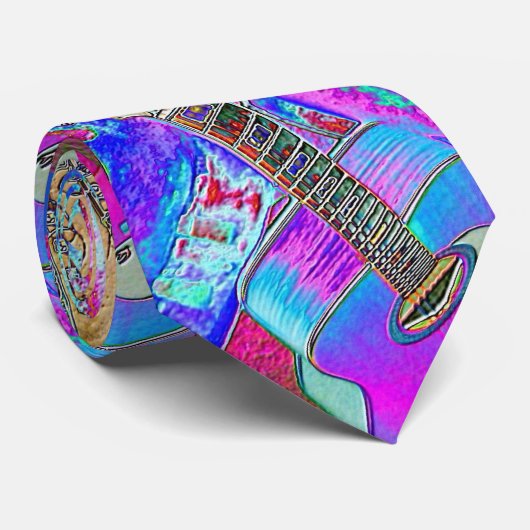 Rainbow Guitar Stropdas (Opgerold)