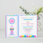 Rainbow Gumball feestuitnodiging Kaart (Staand voorkant)