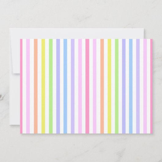 Rainbow Gumball feestuitnodiging Kaart (Achterkant)