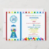 Rainbow Gumball-uitnodiging Kaart (Voorkant)