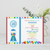 Rainbow Gumball-uitnodiging Kaart (Staand voorkant)